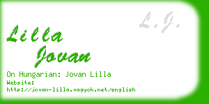 lilla jovan business card